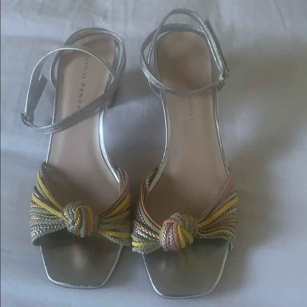 Loeffler Randall silver/ pastel heels